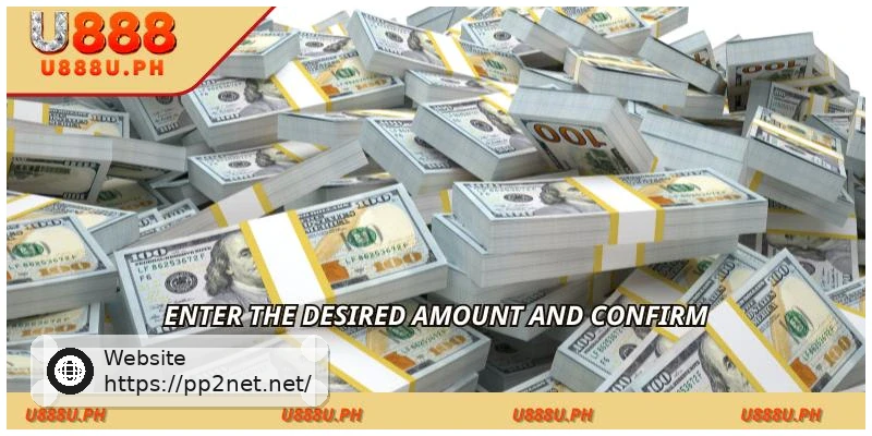 Enter the desired amount and confirm